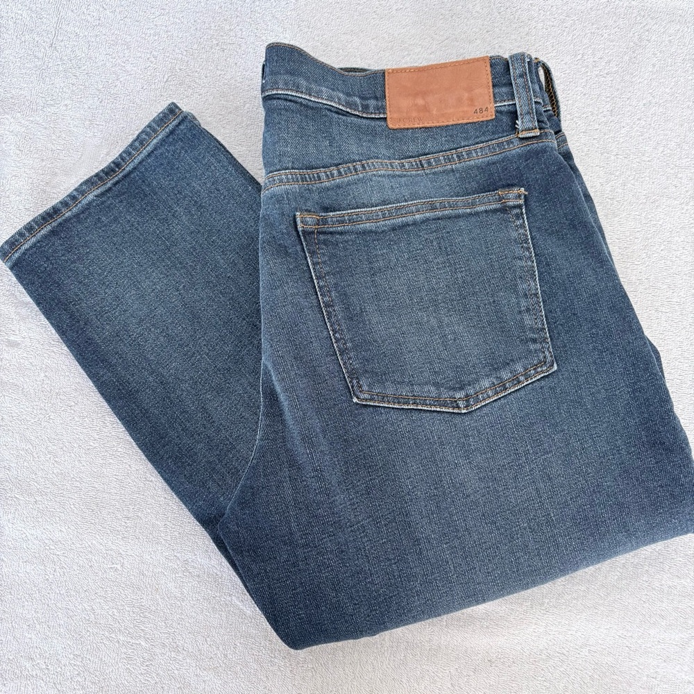 VTG J. Crew 484 Slim Men's Straight Indigo Blue CottonJeans Sz 34